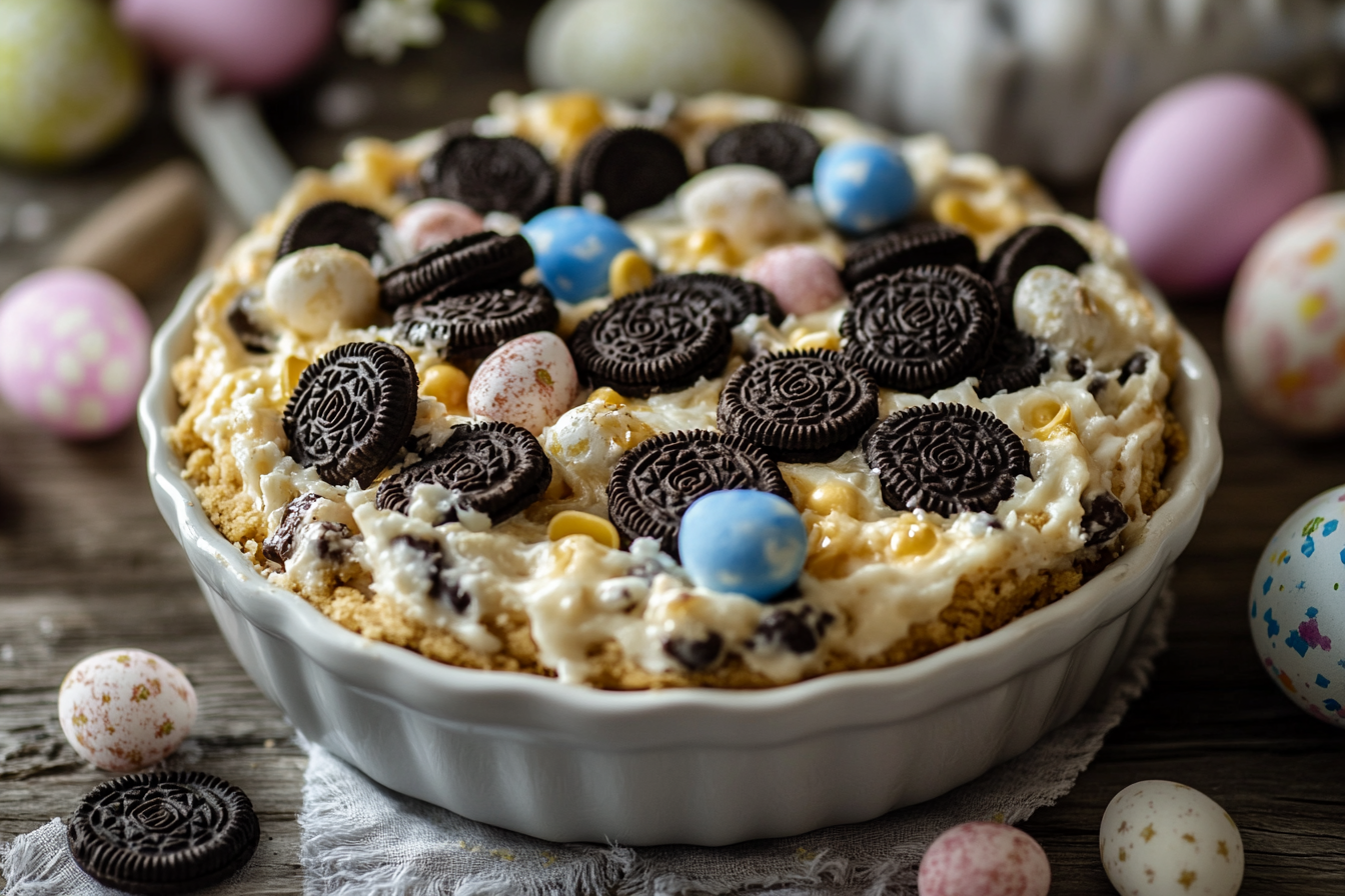 Easter Oreo Cookie Casserole