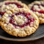 Buttery Raspberry Crumble Cookies