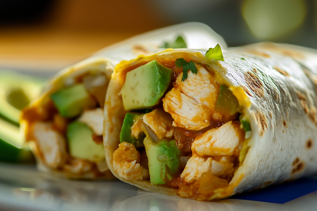 Chicken & Avocado Burritos