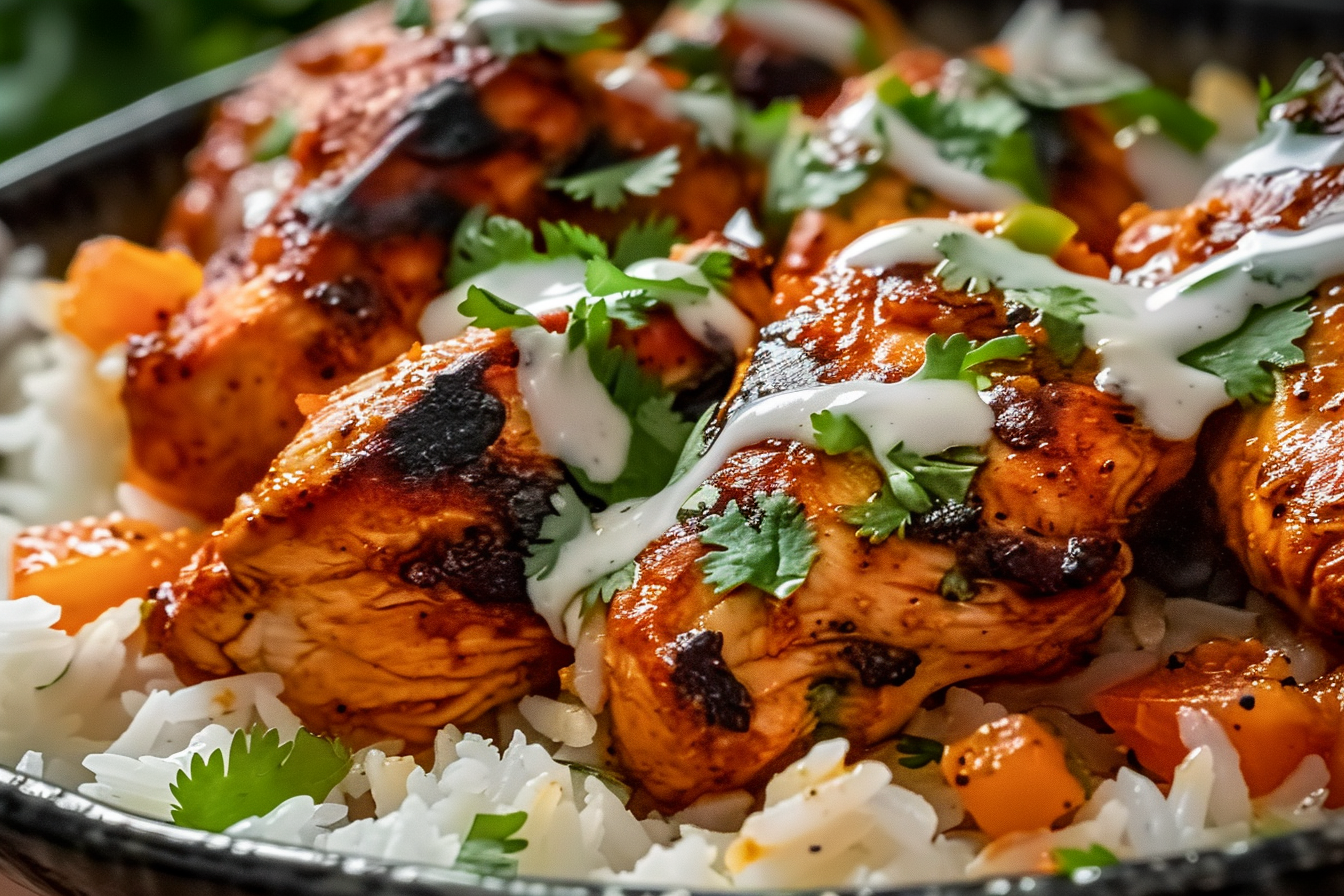 Tandoori Chicken Over Rice: A Flavor Explosion in Every Bite