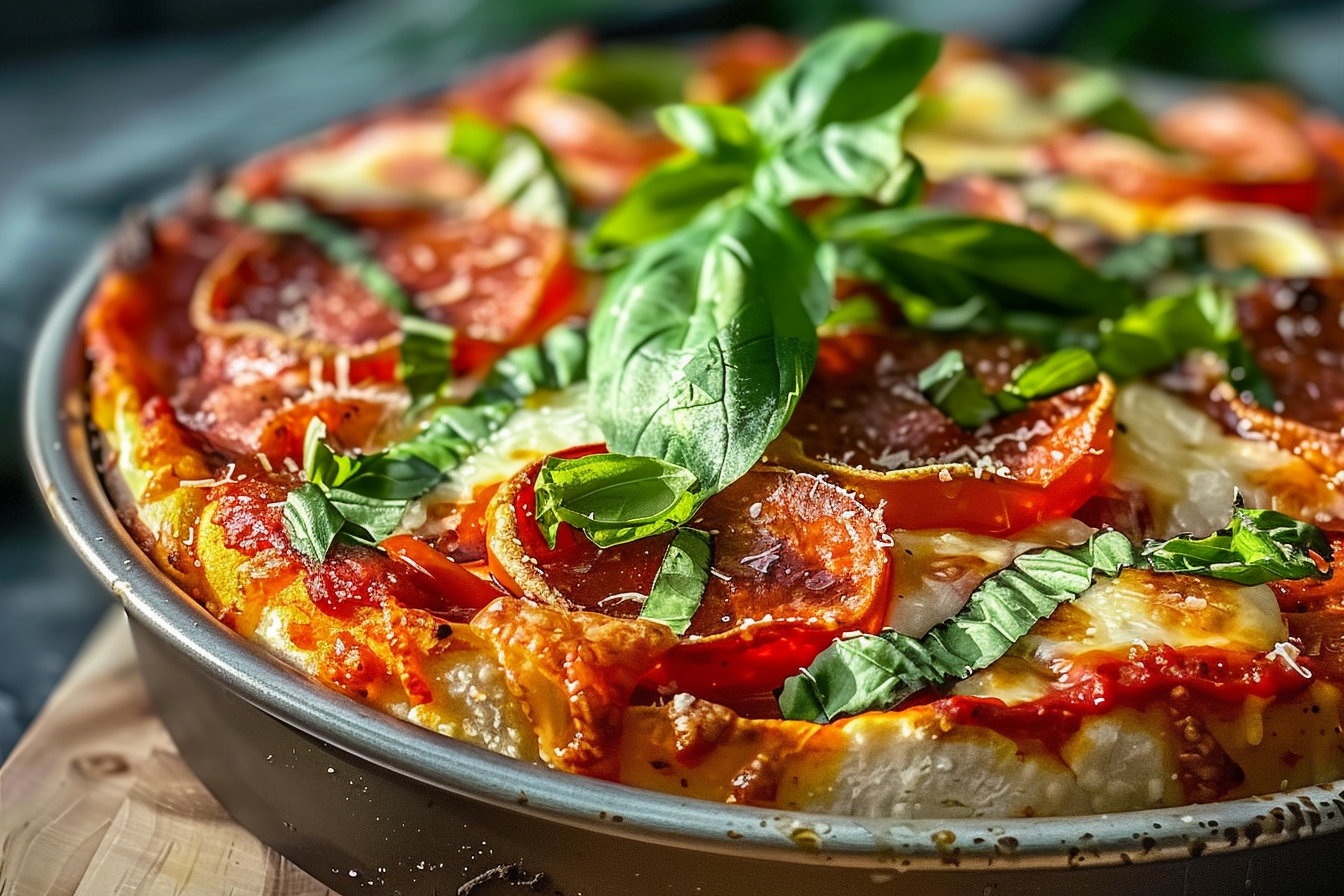Low Carb Crustless Pizza Bowl