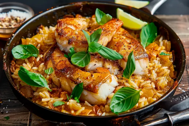 One Pan Fish & Risoni
