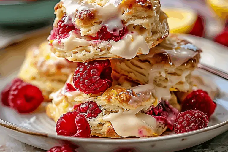 Ridiculously Easy Lemon Raspberry Scones