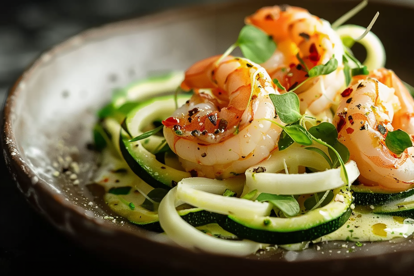 Garlic Butter Shrimp with Zucchini Noodles