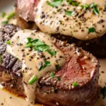 Beef Tenderloin with Pepper Cream Sauce