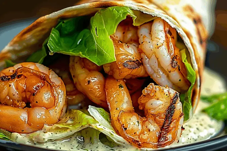 Grilled Shrimp Caesar Wraps