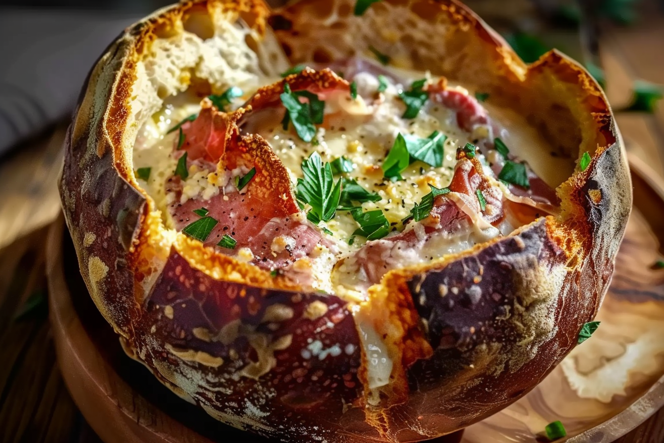 Reuben Dip in a Rye Bread Bowl