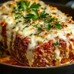 Garlic Parmesan Chicken Meatloaf