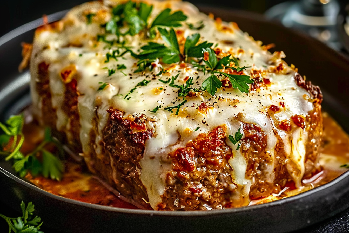 Garlic Parmesan Chicken Meatloaf